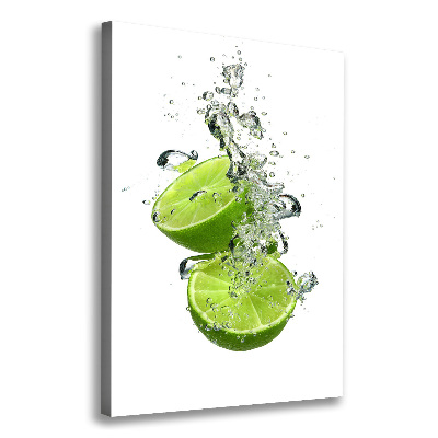 Tableau sur toile Citrons verts eau