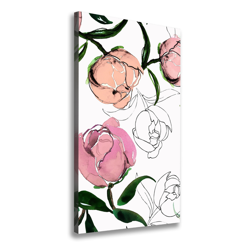 Tableau sur toile Pivoines