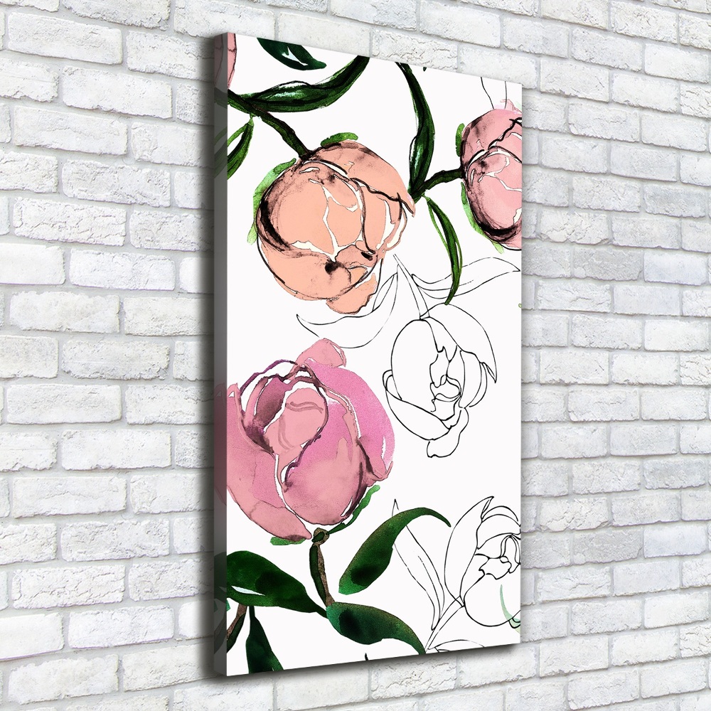 Tableau sur toile Pivoines