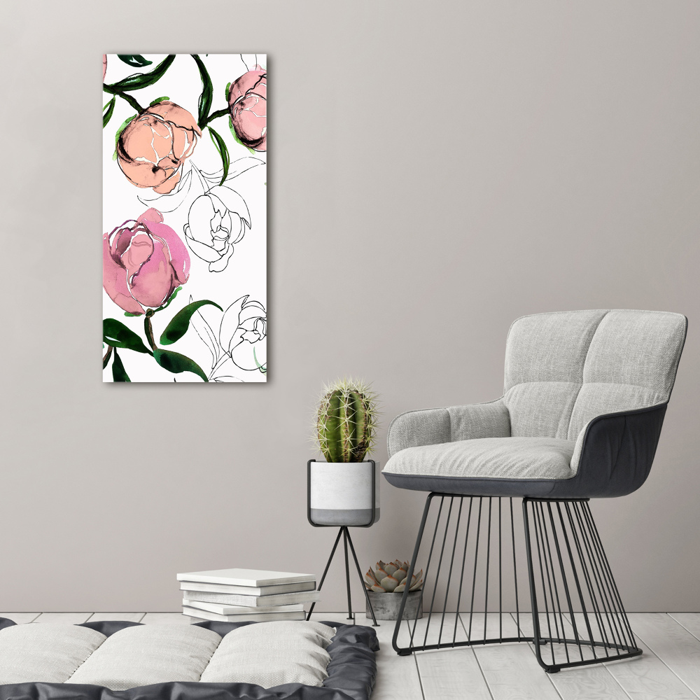 Tableau sur toile Pivoines