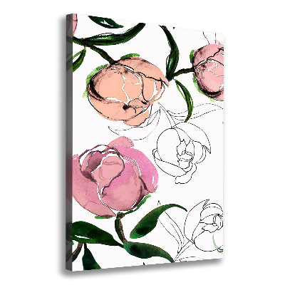 Tableau sur toile Pivoines