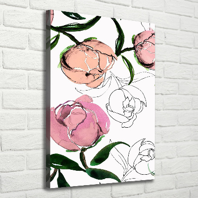 Tableau sur toile Pivoines