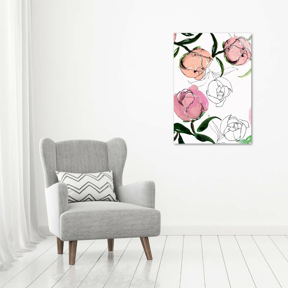 Tableau sur toile Pivoines