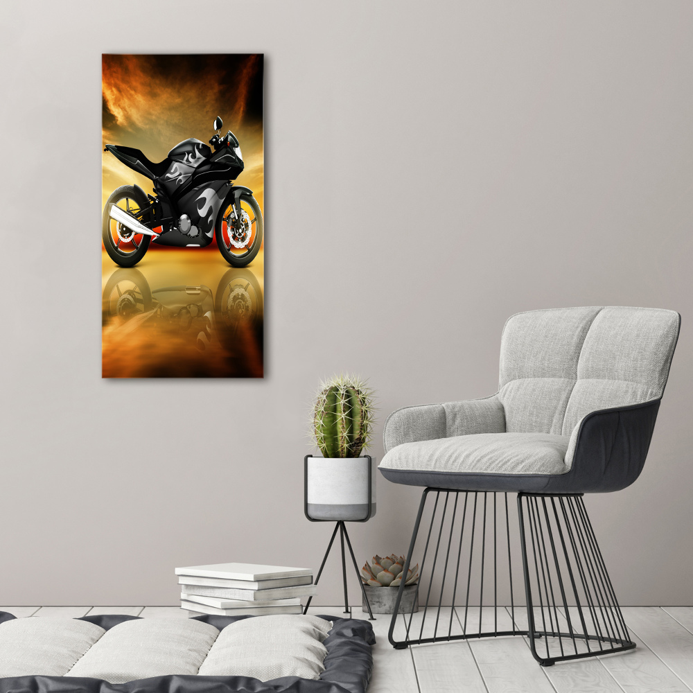 Tableau toile imprimée Moto