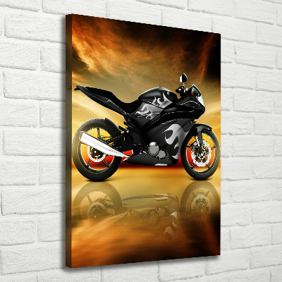 Tableau toile imprimée Moto