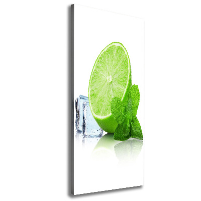 Tableau imprimé sur toile Citron vert et glace