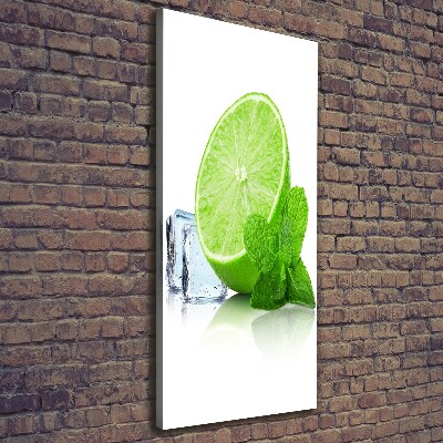 Tableau imprimé sur toile Citron vert et glace