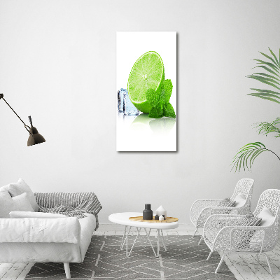 Tableau imprimé sur toile Citron vert et glace