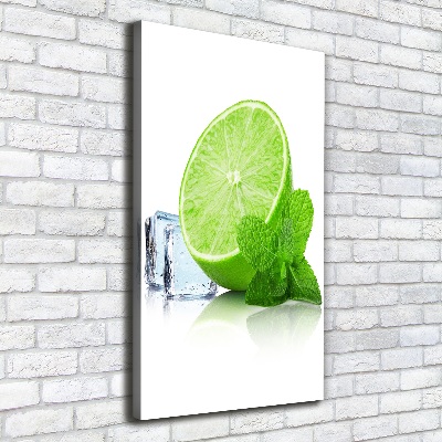 Tableau imprimé sur toile Citron vert et glace