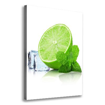 Tableau imprimé sur toile Citron vert et glace