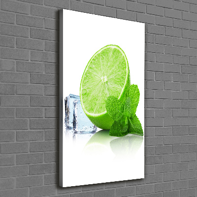 Tableau imprimé sur toile Citron vert et glace