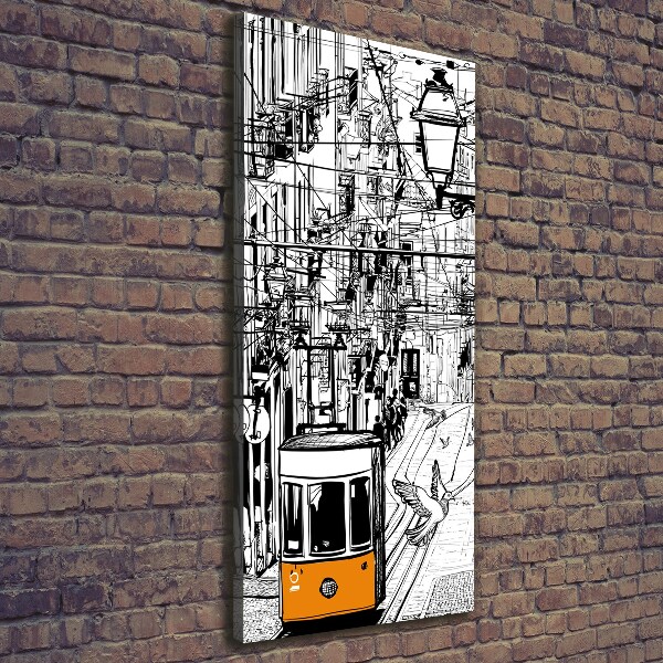 Tableau toile imprimée Tramway à Lisbonne