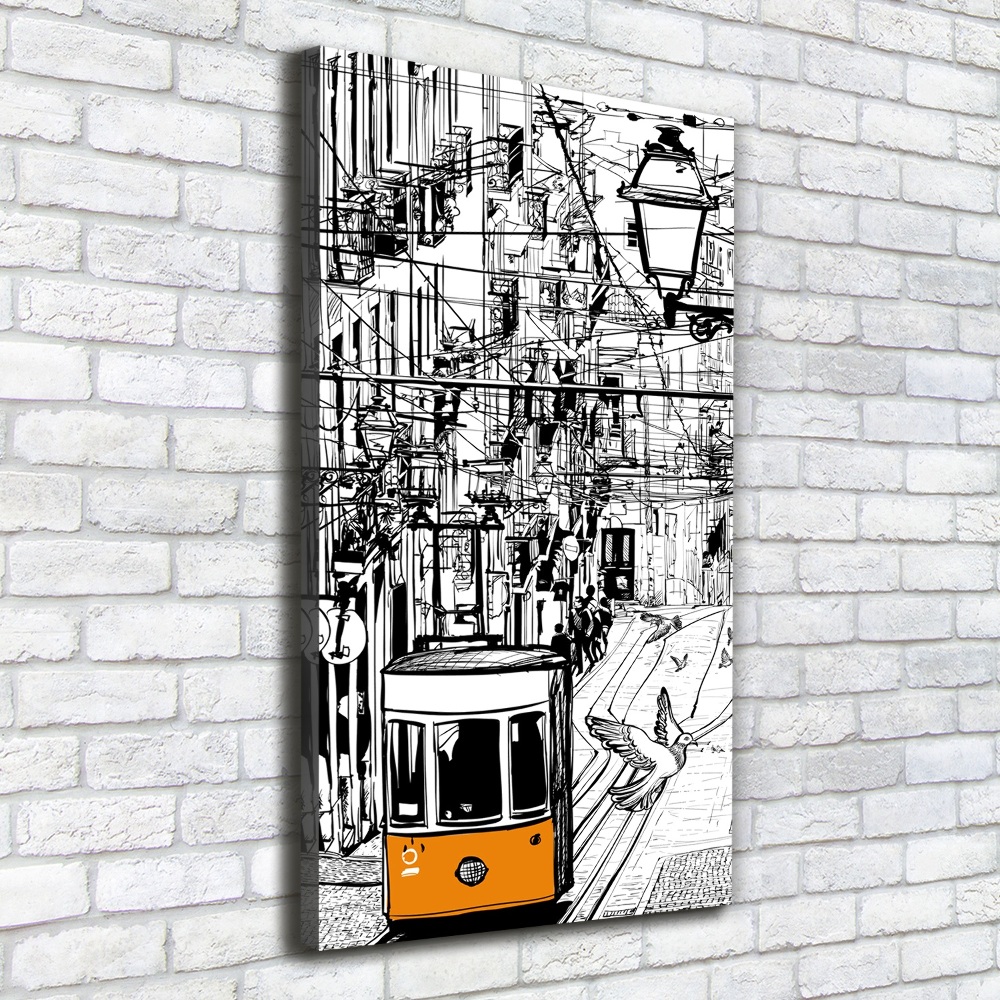 Tableau toile imprimée Tramway à Lisbonne