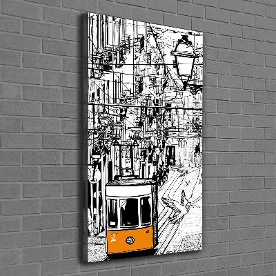 Tableau toile imprimée Tramway à Lisbonne