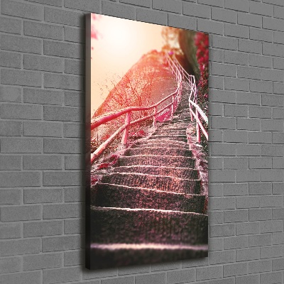 Tableau mural sur toile Escalier en montagne