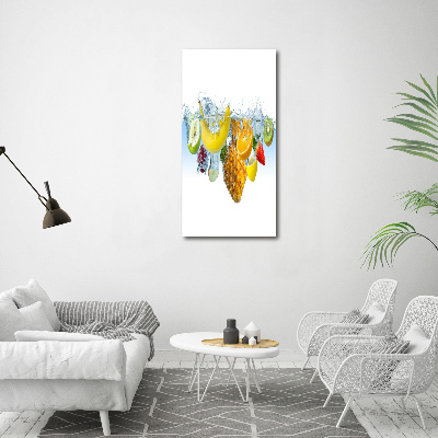 Tableau mural sur toile Fruit sous l'eau