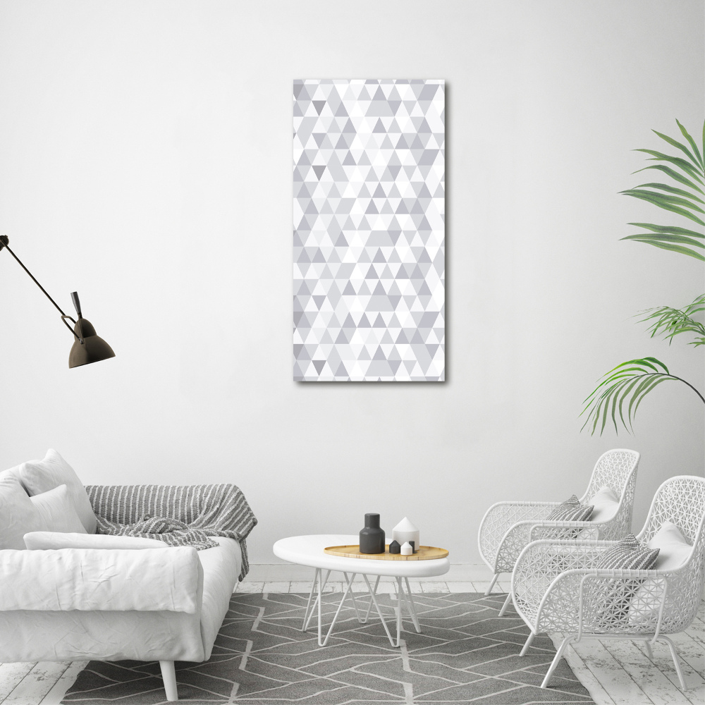 Tableau sur toile Triangles gris