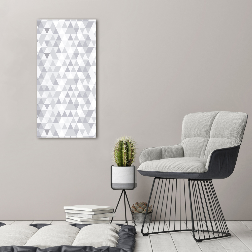 Tableau sur toile Triangles gris