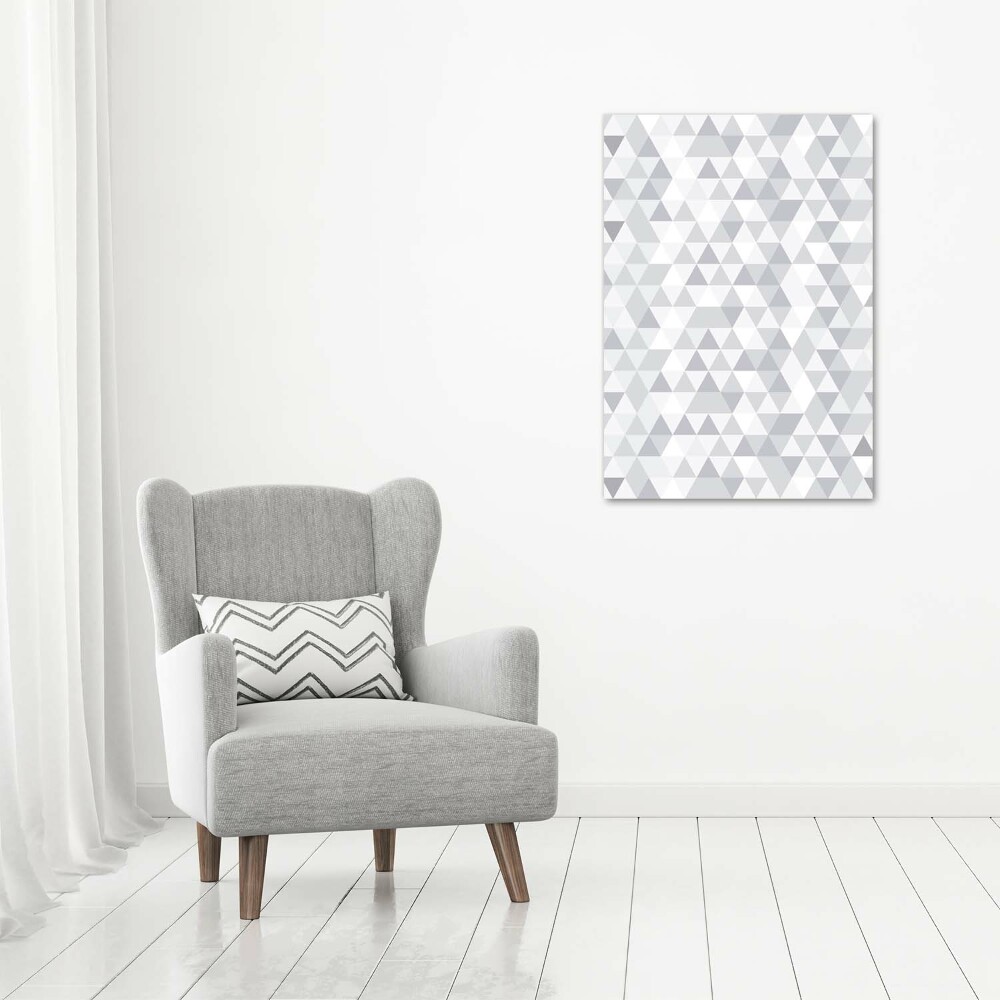 Tableau sur toile Triangles gris