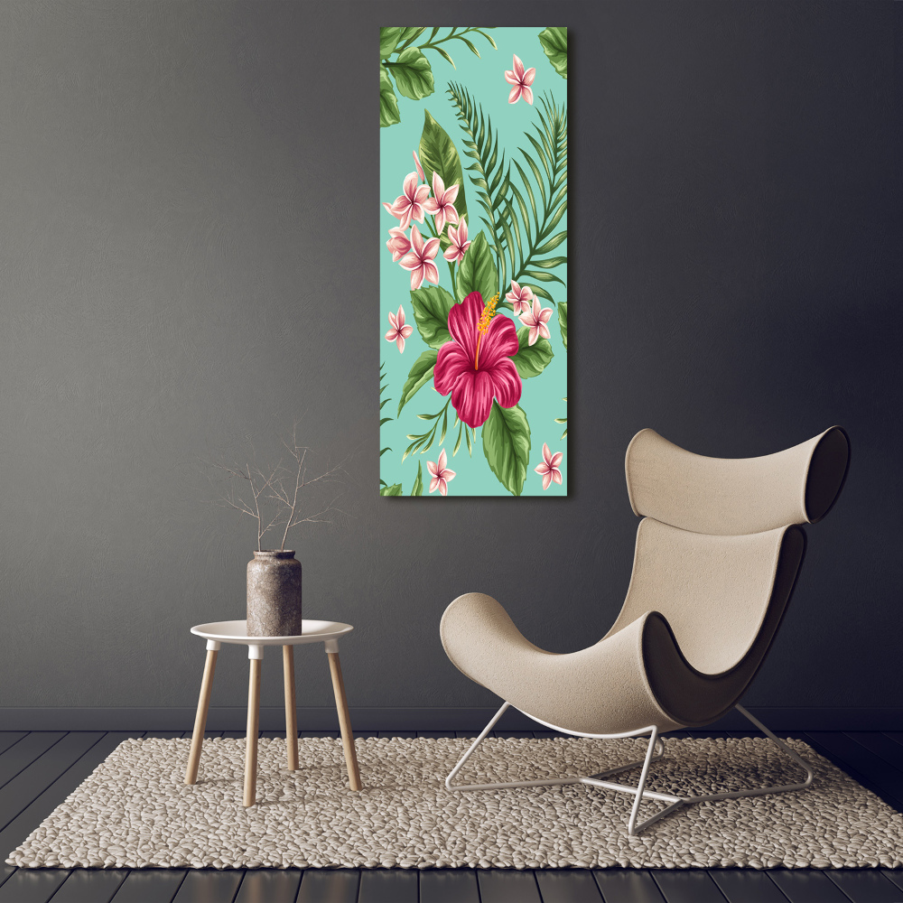 Tableau mural sur toile Fleurs hawaïennes