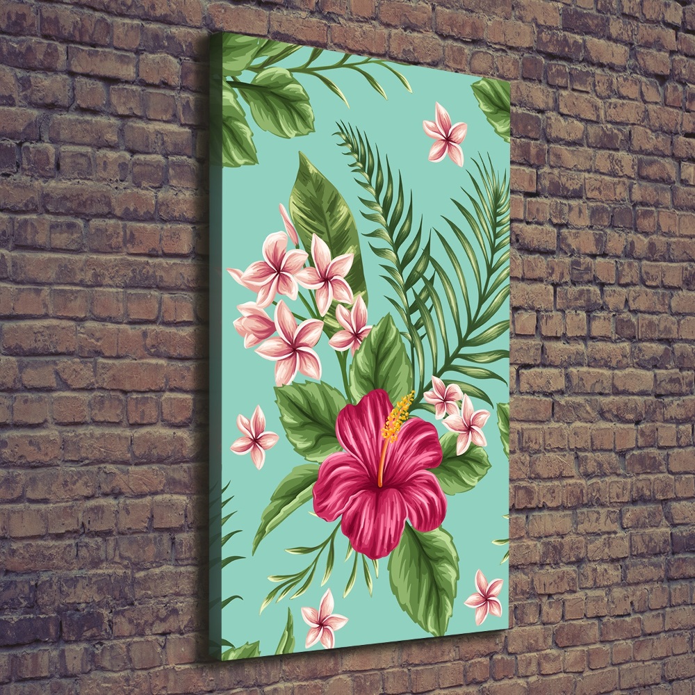 Tableau mural sur toile Fleurs hawaïennes