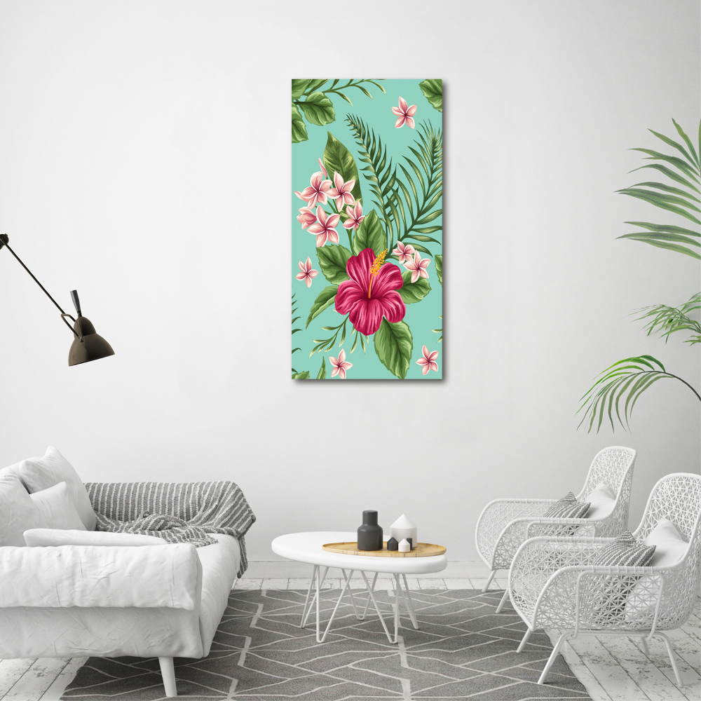 Tableau mural sur toile Fleurs hawaïennes