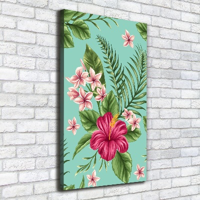 Tableau mural sur toile Fleurs hawaïennes