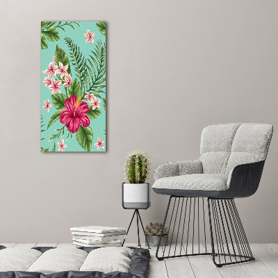 Tableau mural sur toile Fleurs hawaïennes