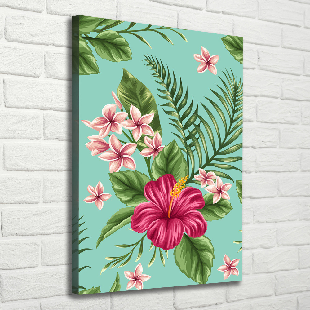 Tableau mural sur toile Fleurs hawaïennes