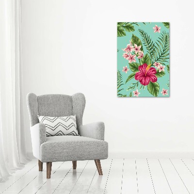 Tableau mural sur toile Fleurs hawaïennes