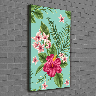 Tableau mural sur toile Fleurs hawaïennes