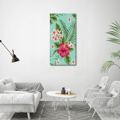 Tableau mural sur toile Fleurs hawaïennes