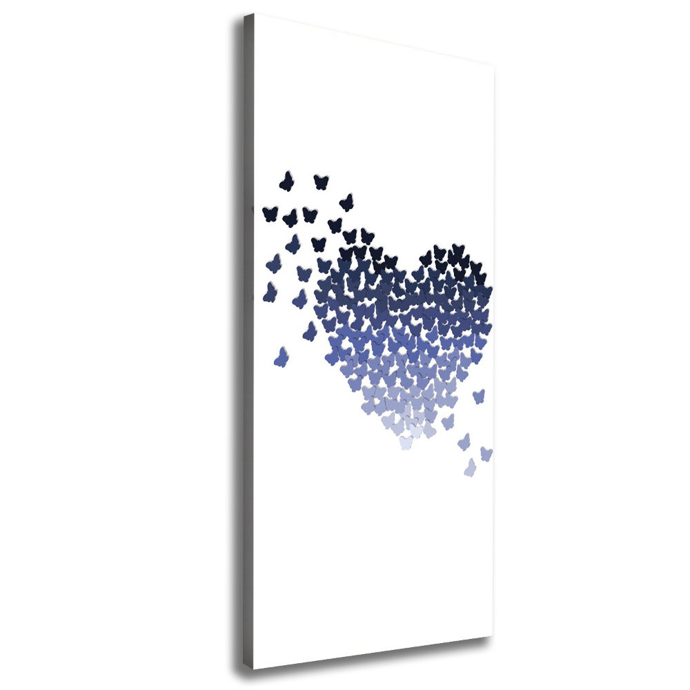 Tableau photo sur toile Coeur avec papillons