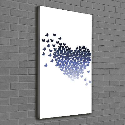 Tableau photo sur toile Coeur avec papillons