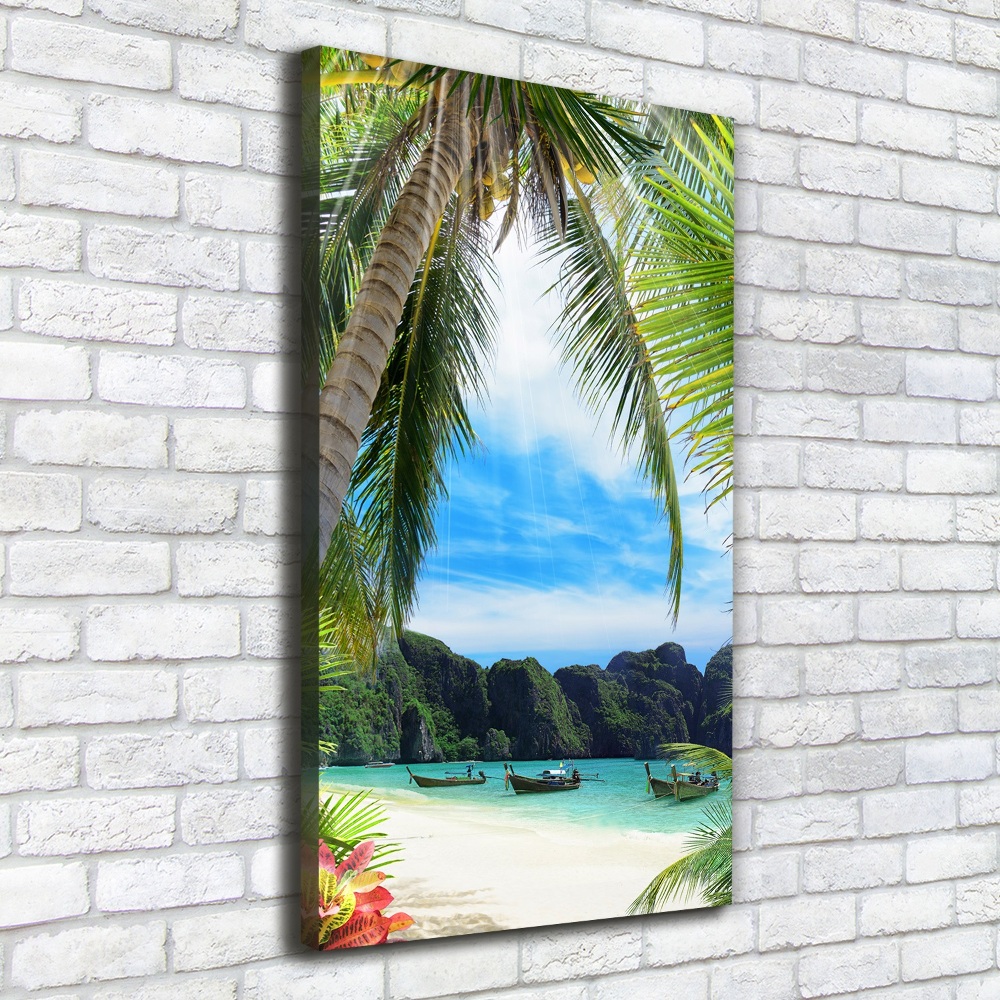 Tableau sur toile Plage tropicale