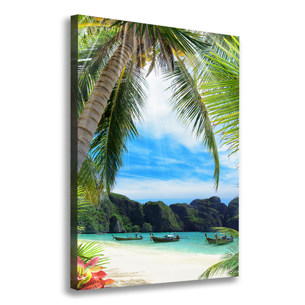 Tableau sur toile Plage tropicale