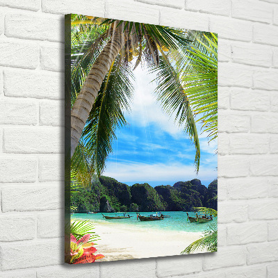 Tableau sur toile Plage tropicale