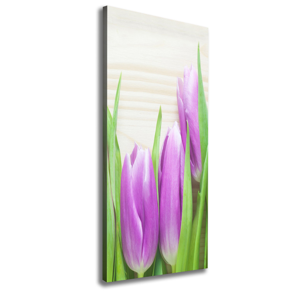 Tableau sur toile Tulipes violettes