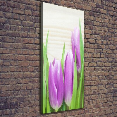 Tableau sur toile Tulipes violettes