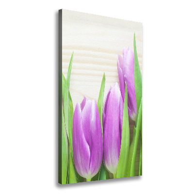 Tableau sur toile Tulipes violettes