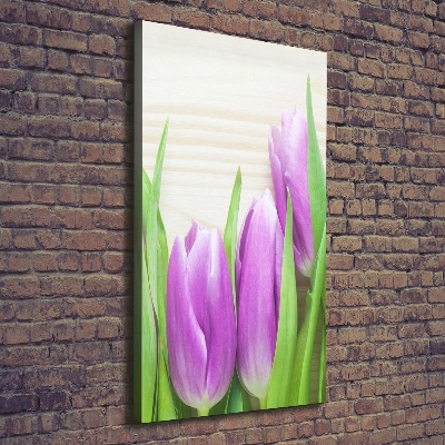 Tableau sur toile Tulipes violettes