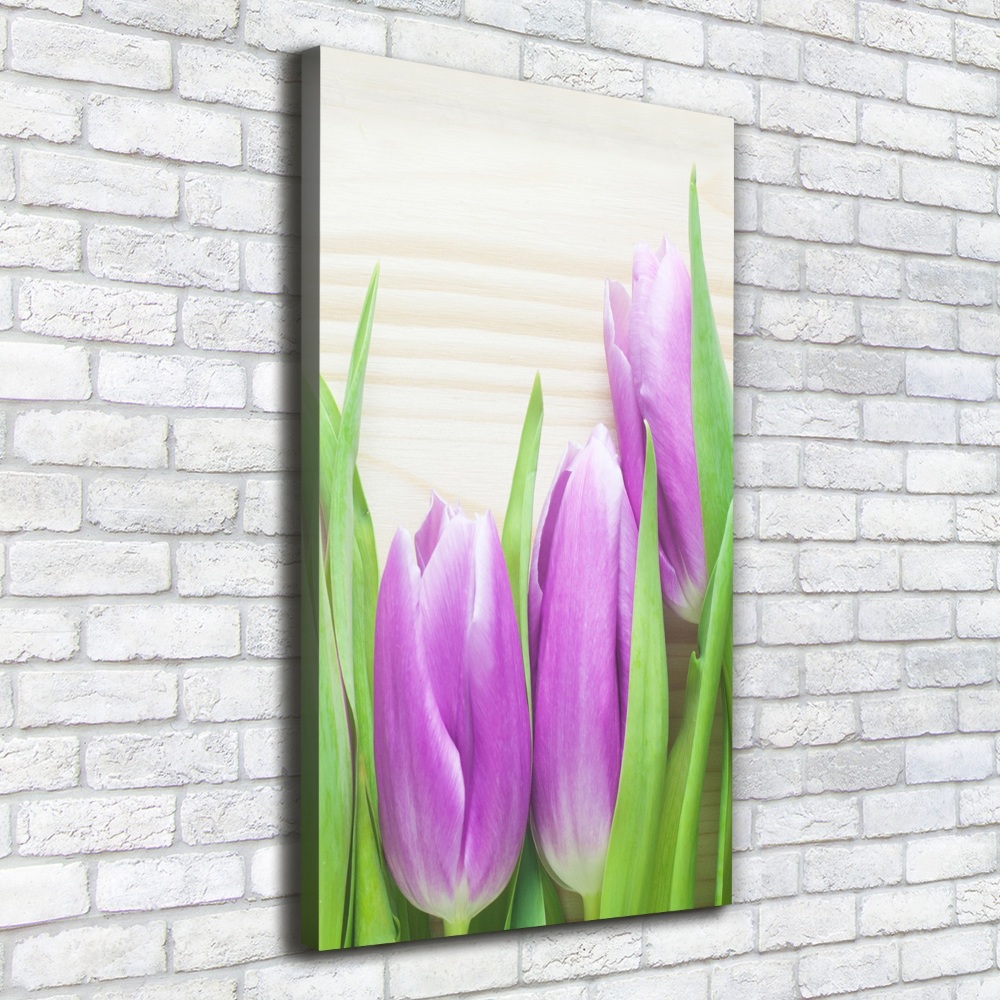 Tableau sur toile Tulipes violettes