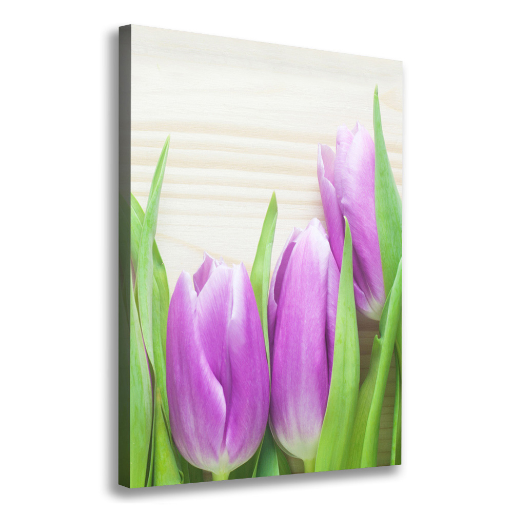 Tableau sur toile Tulipes violettes