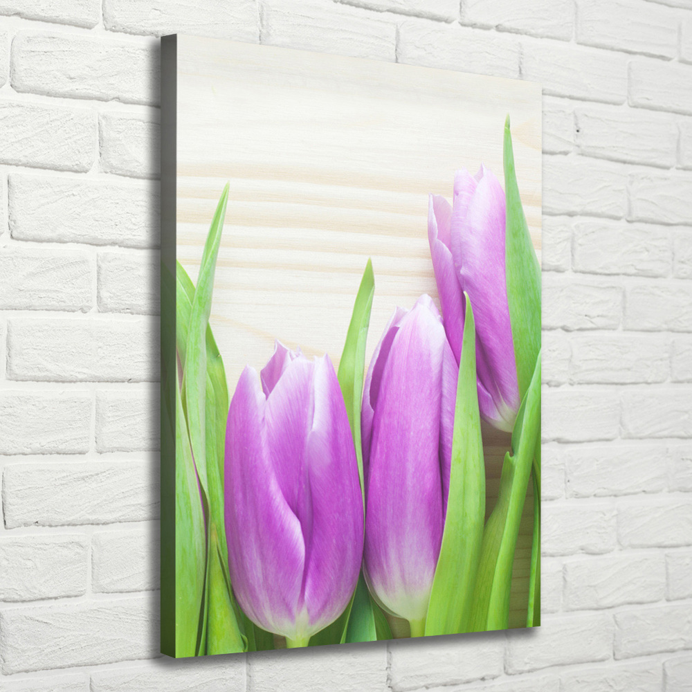 Tableau sur toile Tulipes violettes