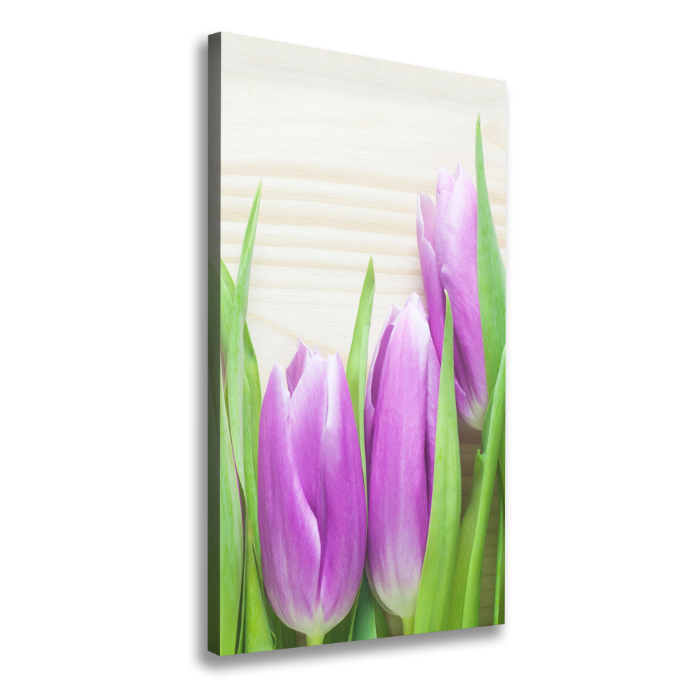 Tableau sur toile Tulipes violettes