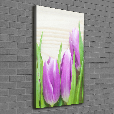 Tableau sur toile Tulipes violettes