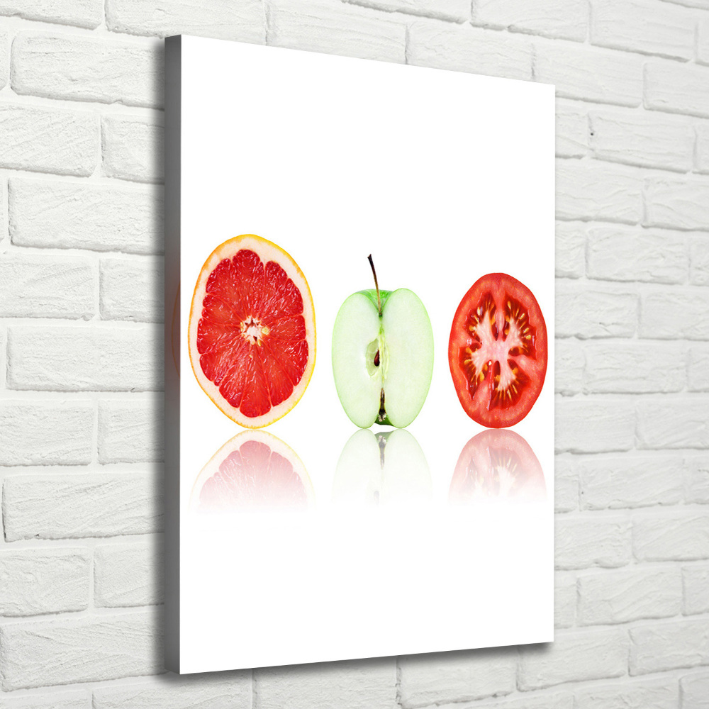 Tableau toile imprimée Fruits et légumes