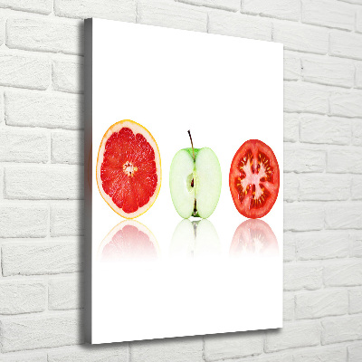 Tableau toile imprimée Fruits et légumes