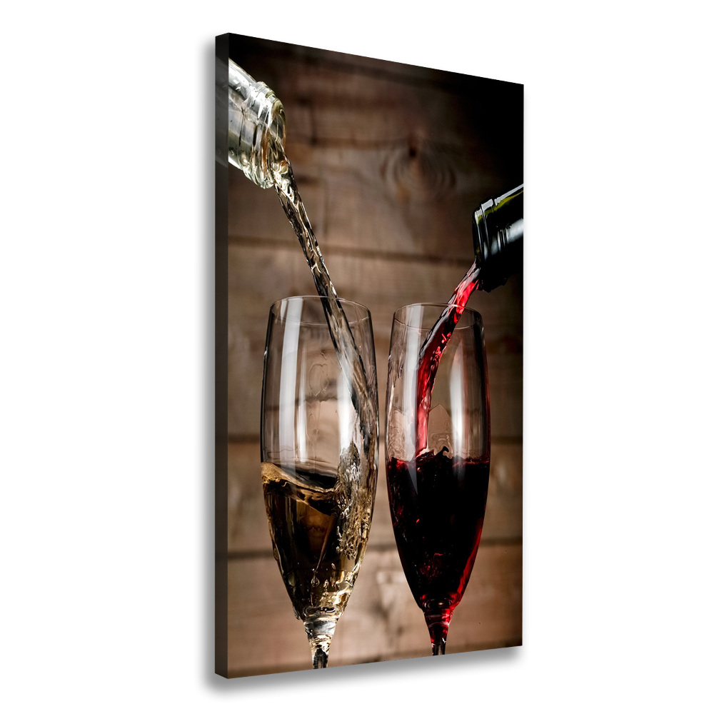 Tableau sur toile Vin dans des verres