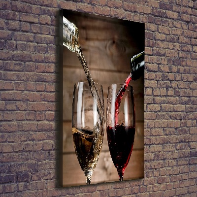 Tableau sur toile Vin dans des verres